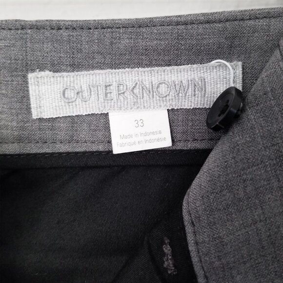 NEW Outerknown Men's 33 Stretch Wool Blend Trouser Pants Tapered Ankle $298 Gray - Picture 4 of 16